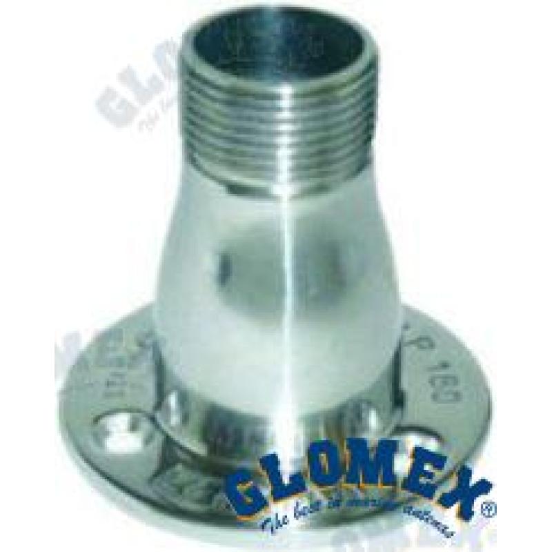 SOPORTE INOX BASE 1""BSP MACHO X 11 TPI