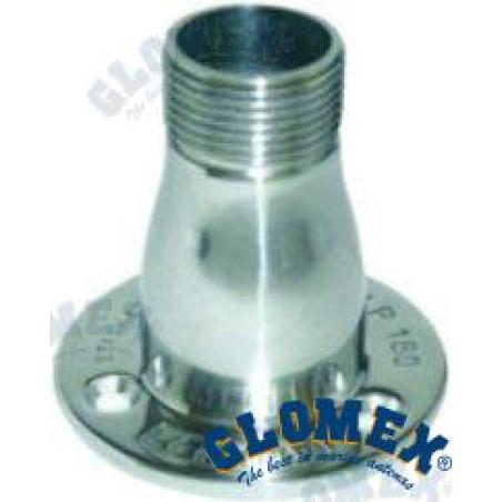 SOPORTE INOX BASE 1""BSP MACHO X 11 TPI