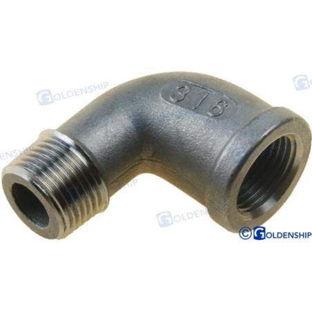 CODO 90º M-H  INOX 3/8"" (2)