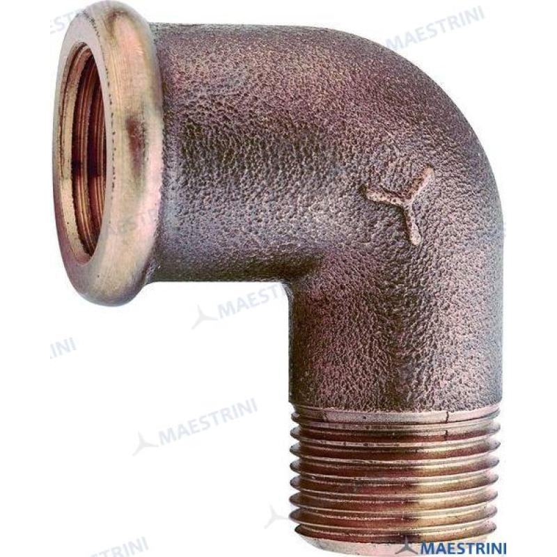 CODO MACHO/HEMBRA 90º BRONCE 3/4""