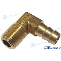 ENTRONQUE LATON 90º  NPT 1/4X3/8"" (2)