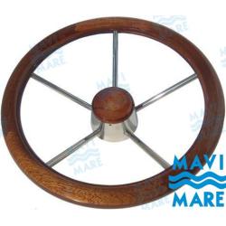 VOLANTE INOX-MADERA 350