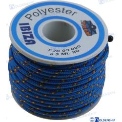 CARRETE ""IBIZA""  4 MM  AZUL