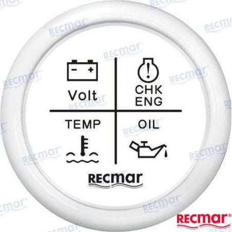 RELOJ MULTIFUNCION 12V/24V BLANCO