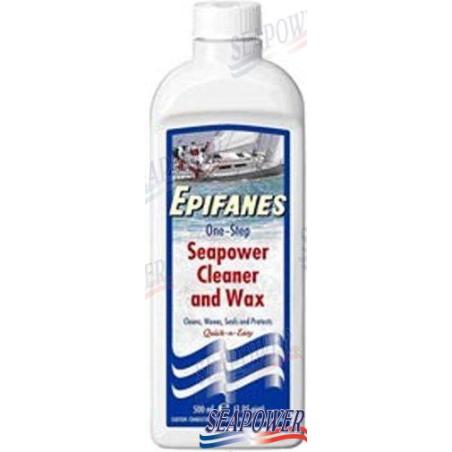 SEAPOWER CLEANER & WAX 500ML.