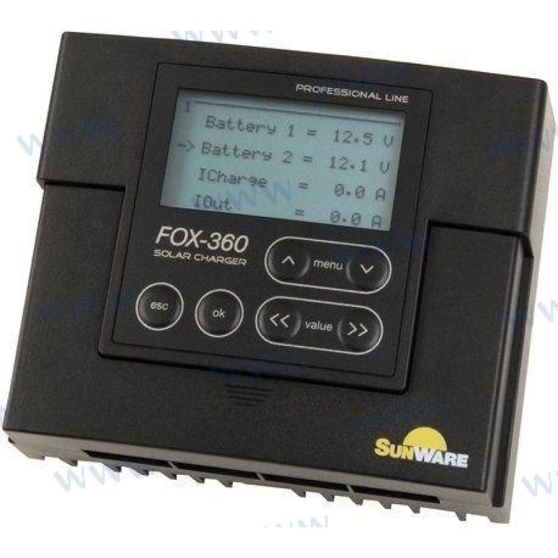 CONTROLADOR DE CARGA FOX-360 20A LCD 12/