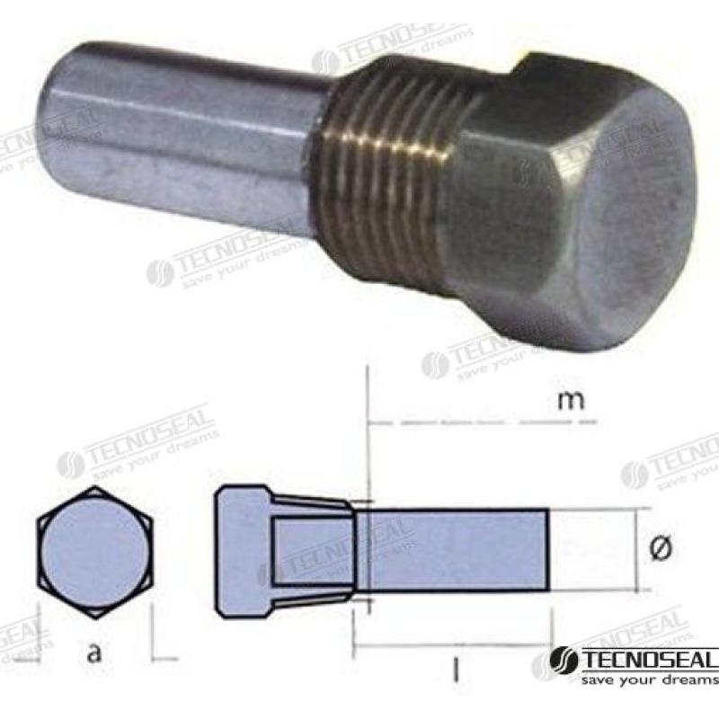 ANODO BARRA ZF ZINC Ø12MM